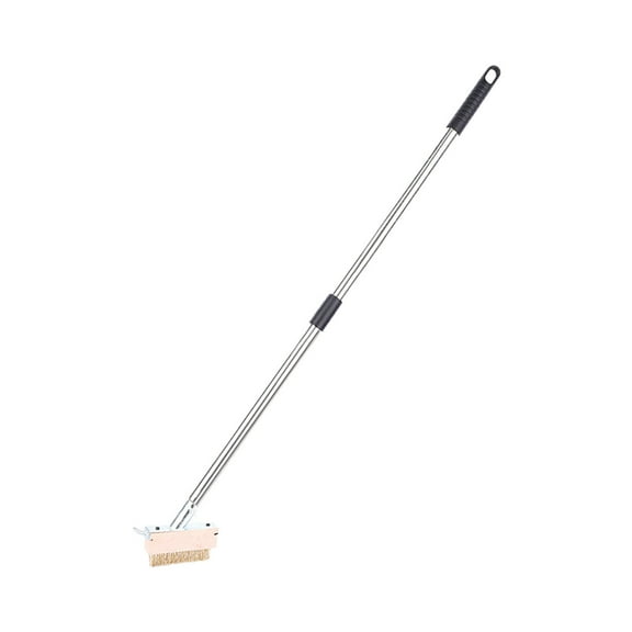 erfcxs Manual Crack Weeder and Grout Brush Tool with Adjustable Stainless Steel Handle for Efficient Paver Patio Roof and Sidewalk