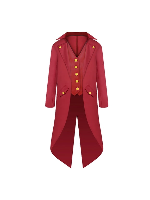 Gothic Tailcoat Jacket for Kids Boys Jacket Cosplay Long Coat