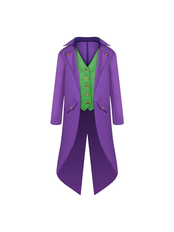 Gothic Tailcoat Jacket for Kids Boys Jacket Cosplay Long Coat