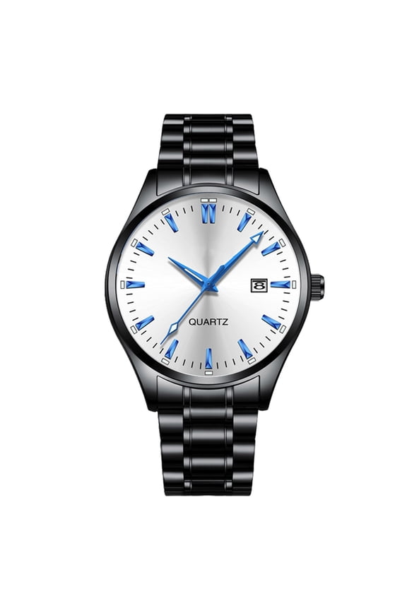 Mens Stainless Steel Analog Watch Mens Wrist Dress Water Proof Watch Quartz Classic Work Business Casual Watch With Roman Numeral