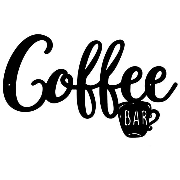 erfcxs Metal Coffee Bar Hanging Wall Sign Coffee Station Word Letter Sign Cafe Decor