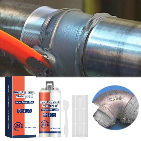 erfcxs Metal Mending Glue Casting Glue Mending Agent Stainless Steel Copper Aluminum Ab Glue Metal Glue 50ml