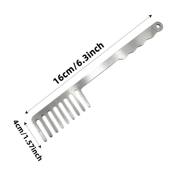 [erfcxs] Metal Spaghetti Comb Server Stainless Steel Pasta Fork & Lifter Ergonomic Handle Kitchen Utensil For Cooking Serving Nonstick Heat Multifunction Tool