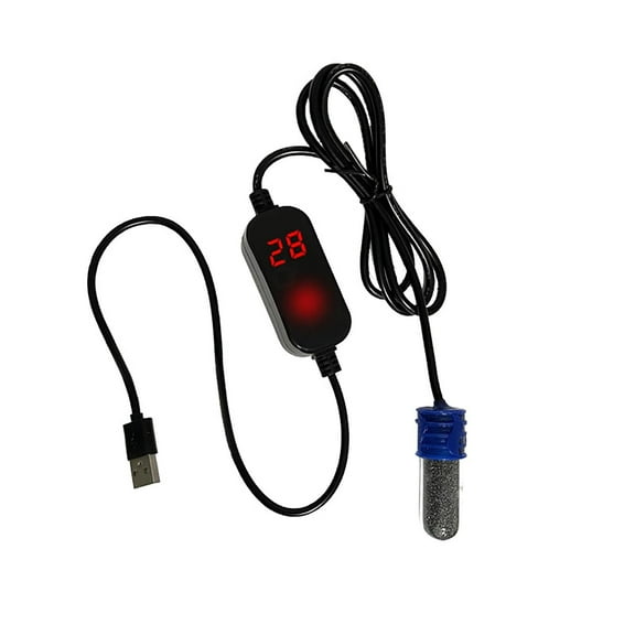 erfcxs Mini USB Digital Display Submersible Aquarium Heater Thermostatic Warming Rod For Tanks And Pet Habitats