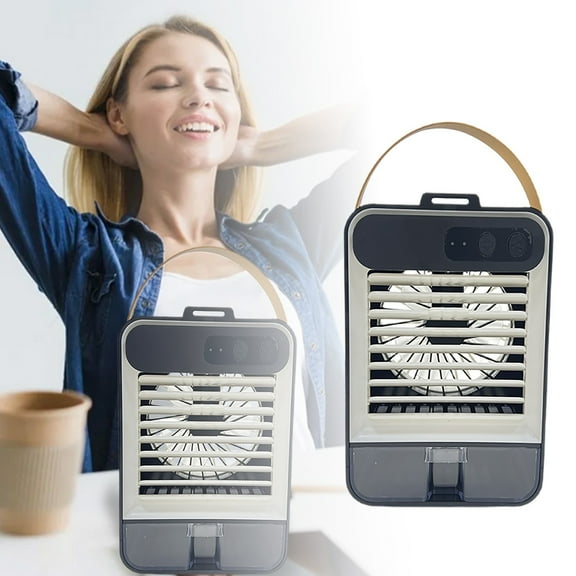 erfcxs Mini USB Portable Air Cooler with Humidifier Function Personal Desktop Fan for Home Dormitory Travel