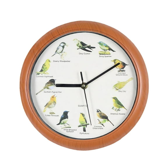 erfcxs Mlthcig Bird Song Clock Novelty Chiming Wall Clock With Birdsong Sounds For Home And Bird Lovers