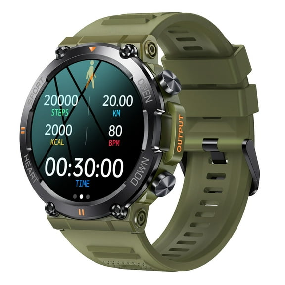 erfcxs Multi Function Smartwatch Heart Rate Oxygen Pressure Supervision Sleep Tracking Multiple Sports Modes