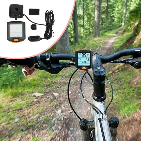 erfcxs Multifunction Wired Cycling Computer with Smart Backlight Rainproof Bike Speedometer Odometer