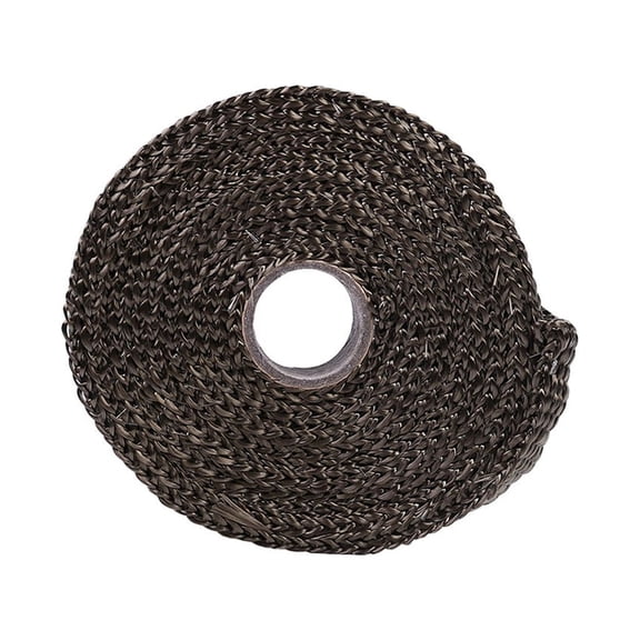 erfcxs New 2.5CM 5M Roll Fiberglass Exhaust Header Pipe Heat Wrap Tape + 4 Ties Kit Hot