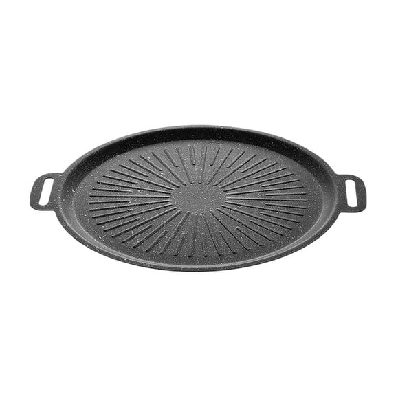 erfcxs Non Stick Round Baking and Grill Pan for Even Heating Multifunctional Stove Top Plate Kitchen Camping Travel