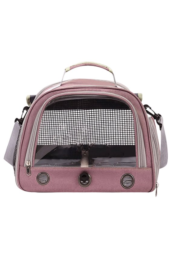 Portable Breathable Backpack with Feeding Cups and for Small Birds and Pet Travel