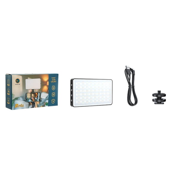 erfcxs RGB Selfie Light with 12 Dynamic Effects Rechargeable LED Video Panel for Smartphone Photography and Content Creation