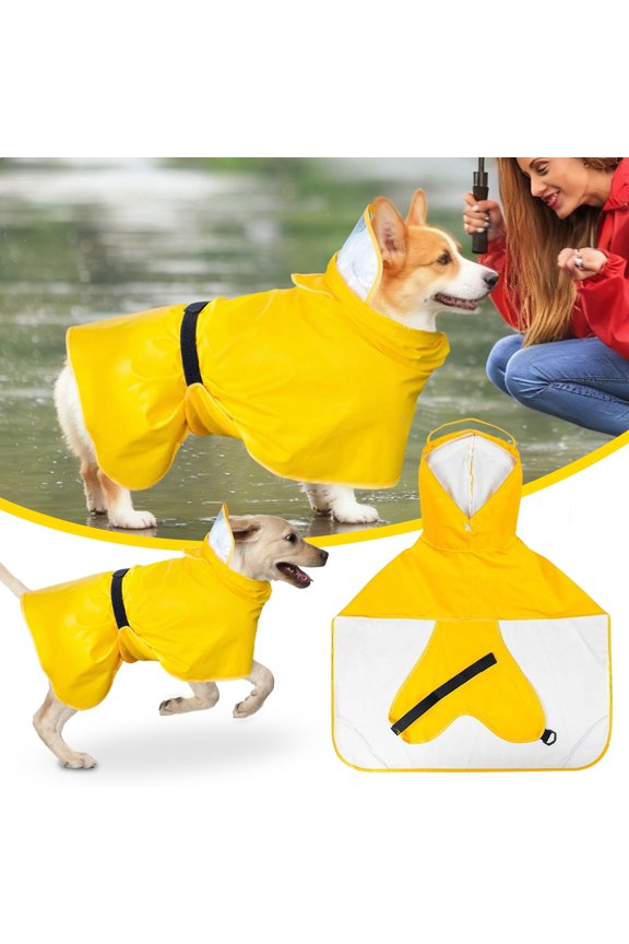 Raincoat Outdoor Poncho With Hood For Rainy Day Walking Reflective Windproof Jacket For Small Medium Large
