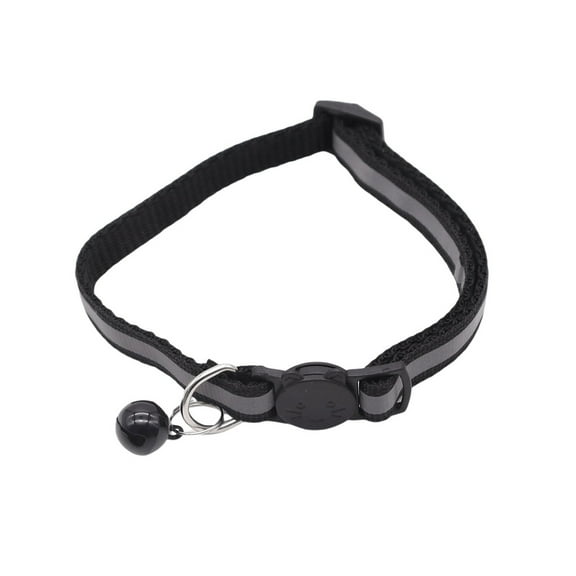 Reflective Adjustable Nylon Pet Collar for Safe Nighttime Outdoor Walking with Soft Comfortable Design