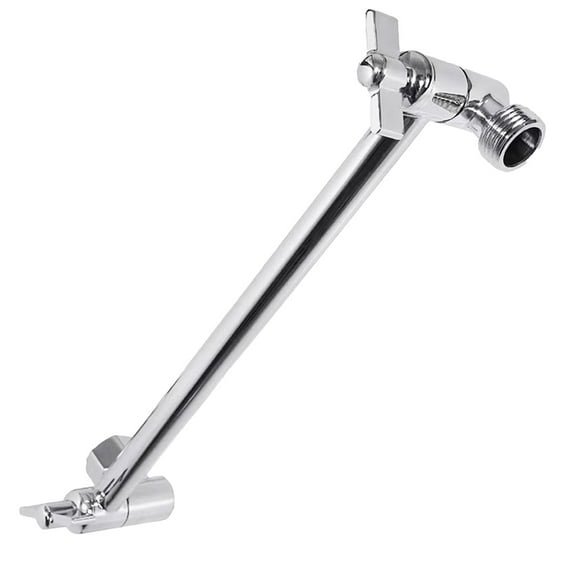 erfcxs Shower Head Extension Arm Adjustable 10" Shower Head Extender Solid Brass Construction Universal High And Low Pipe Height Extension