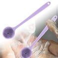 thumbnail image 1 of erfcxs Silicone Shower Back Scrubber 15 Inch Long Handled Brush Double Exfoliating Massage Brush Creates Rich Foam Long Handled Back Scrubber For Both And, 1 of 4