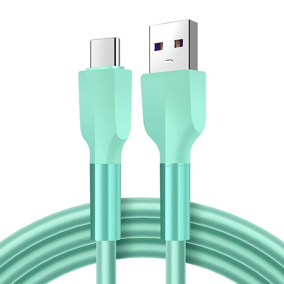 erfcxs Silicone USB Fast Charging Flexible Durable Mobile Phone Data Sync Cord for Android Devices