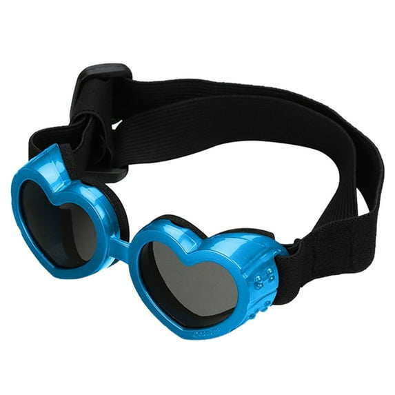 erfcxs Small Dog Sunglasses Goggles Eye Wear With Adjustable Strap Doggy Heart Shape Fog Sunglasses For Pet Dogs Sun Glasses Doggie Windproof Glasses