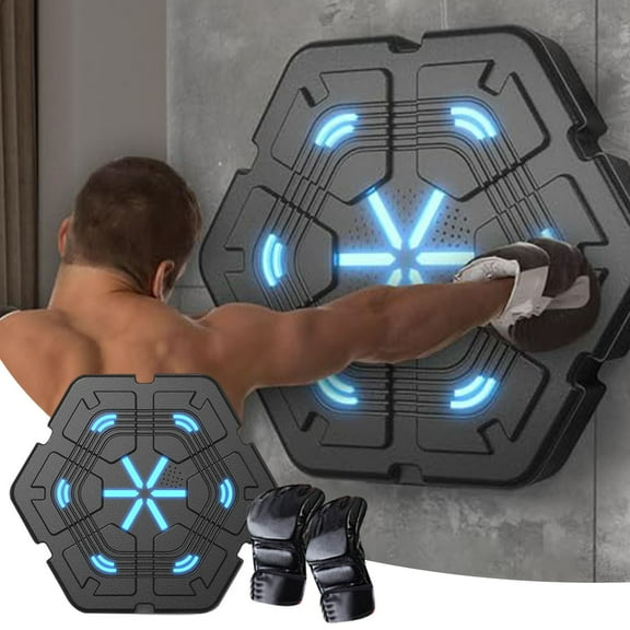 erfcxs Smart Music Boxing Interactive Punching Trainer With LED Lights And Sound For Home Fitness Workout