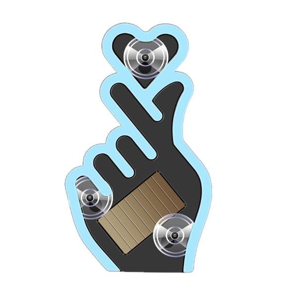 erfcxs Solar Powered Finger Heart Window Light Solar Powered Wireless LED Heart Shape C Pillar Neon Light Colorful Wireless LED Atmosphere Light For