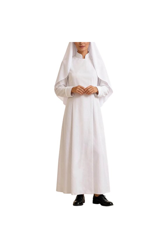Solid Color Long Sleeved Elegant Style Robe Suitable for Cosplay Performance Attire Robe