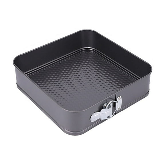 erfcxs Square Non Stick Springform Cake Pan With Clip Closure Metal Baking Dish Removable Bottom For Easy Release