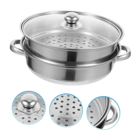 erfcxs Stainless Steel -Purpose Cooking Pot for Steaming Boiling and Simmering Versatile Kitchen Utensil