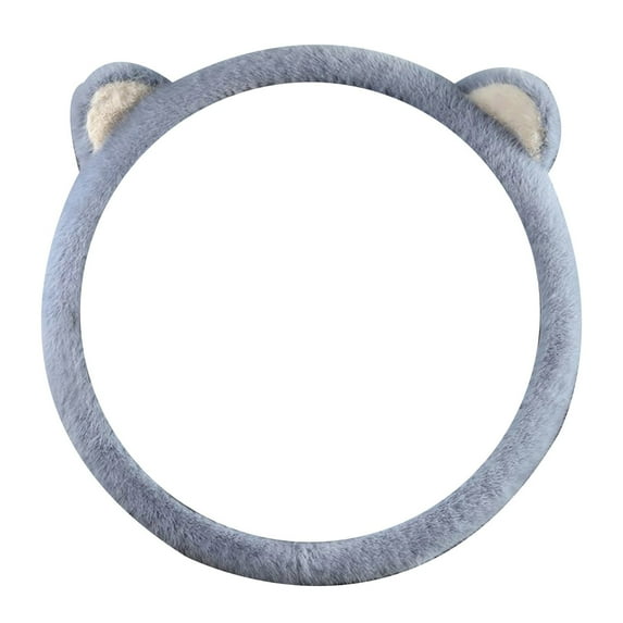 erfcxs Steering Wheel Cover Steering Wheel Cover Winter Warm Steering Wheel Protective Cover With Cat Ears Are 39 Cm /15.3 Inches In Size