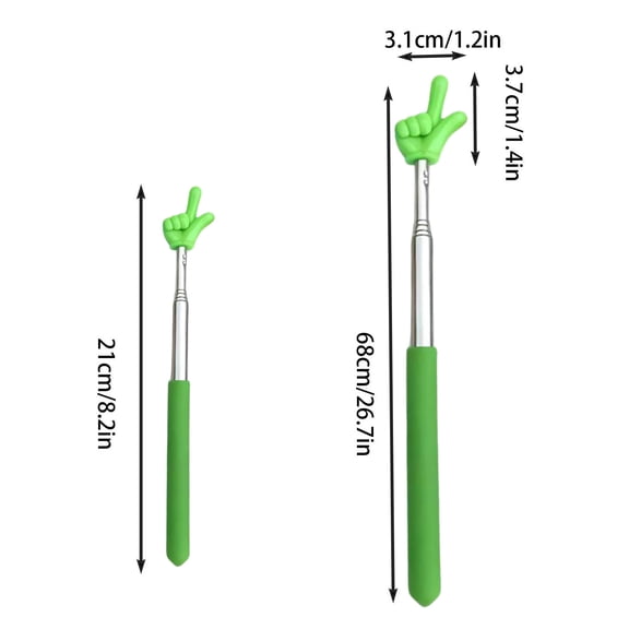 [erfcxs] Telescopic Extendable Retractable Teacher Pointer Stick for Whiteboard Blackboard Classroom Presentation Handheld Finger Indicator Educational Tool Adjustable Lightweight