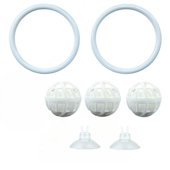 Aquarium Training Ring and Bio Filter Media Set for Enhanced Water Quality and Fish Enrichment Activity