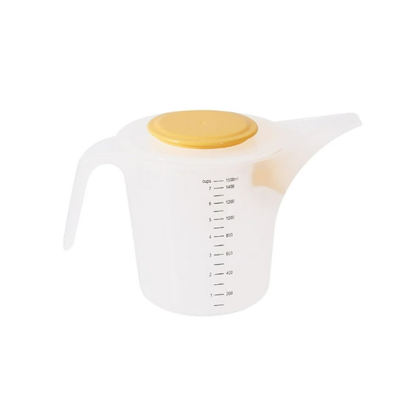 erfcxs Transparent Measuring and Mixing Pitcher with Lid for Kitchen Baking and Precise Liquid Dispensing