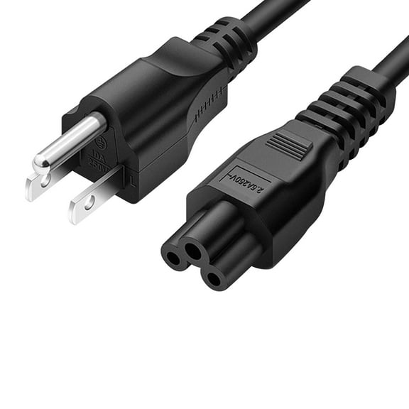 erfcxs UL Listed 3 Prong Power Cord With (Cloverleaf) Plug Heavy Duty NEMA 1 15P To IEC C13 For USA Standard Electronics & Appliances