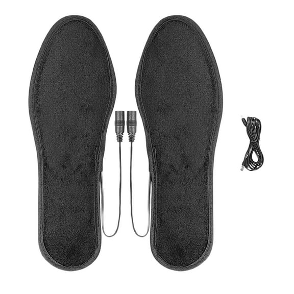 erfcxs USB Heated Insoles Gender Neutral Velvet Inner Heaters Heat The Soles Of Shoes Suitable For Cold Weather