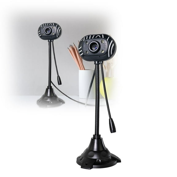 erfcxs USB Streaming Webcam with Integrated Microphone and Soft Fill Light for Desktop Laptop Computer Video Conferencing and Online Classes