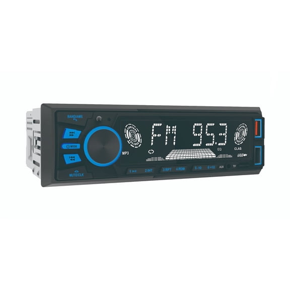 erfcxs Universal DIN Car Stereo Receiver with Hands-Free Calling and App Control for Enhanced Audio Playback