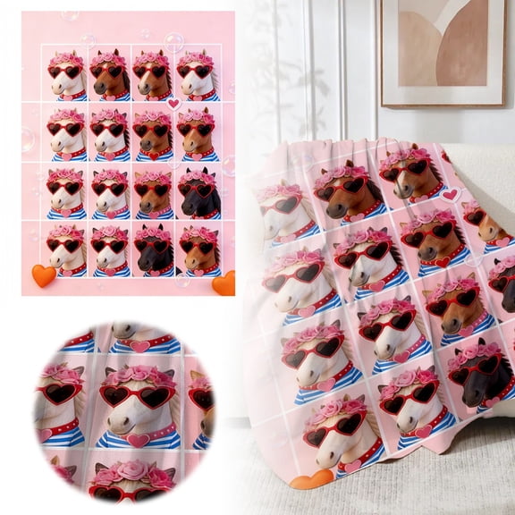 erfcxs Valentine's Day Cozy Blanket Soft & Warm Throw For Home Parties Or Evenings