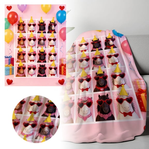 erfcxs Valentine's Day Cozy Blanket Soft & Warm Throw For Home Parties Or Evenings