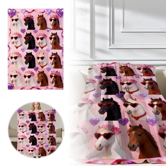 erfcxs Valentine's Day Cozy Blanket Soft & Warm Throw For Home Parties Or Evenings