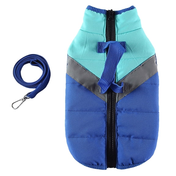 erfcxs Warm Winter Coat Windproof Color Blocking Cute Embroidery Style Suitable For Small And Medium Sized And Cat Jacket Vest With Shoulder Straps/ Options