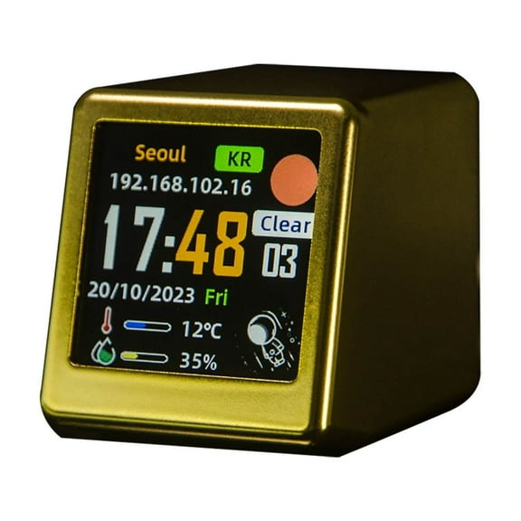 erfcxs WiFi Desk Weather Clock Multifunctional Clock With Stylish Design For Home &