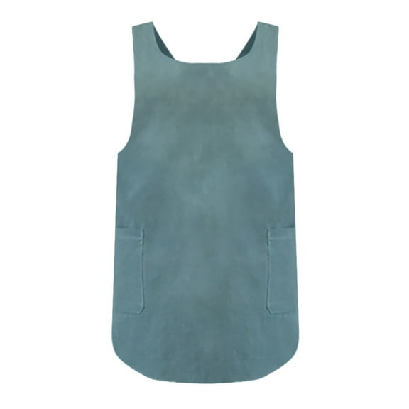 erfcxs Women Cotton Linen Cross Back Apron Japanese Housework Kitchen Wrap Pinafore