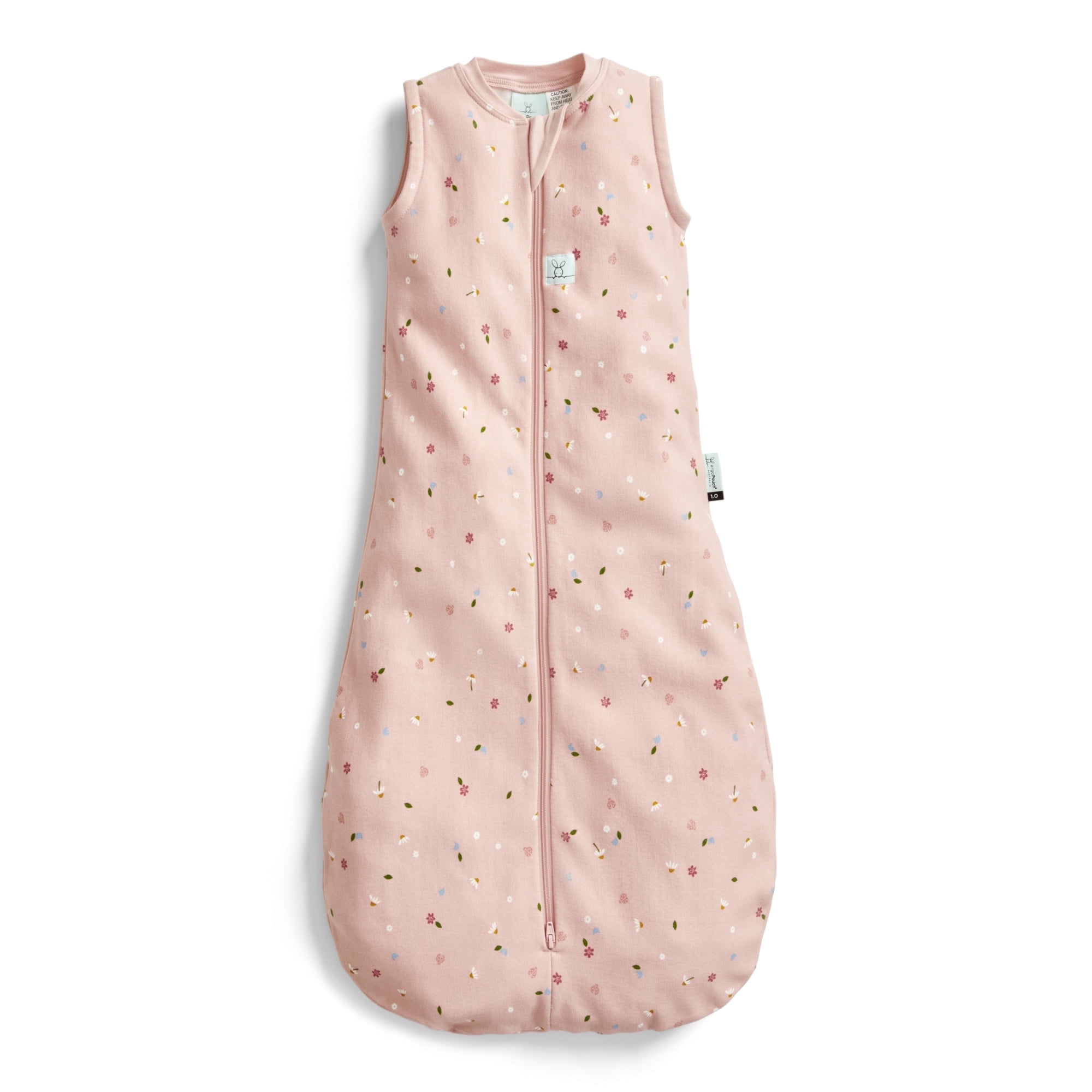ergoPouch 0.2 Tog Jersey Sleeping Bag - Organic Cotton Baby Sleeping Bag, Made of Soft & Breathable Material for Peaceful Night's Sleep – Baby Wearable Blanket (Daisies, 3-12 months)