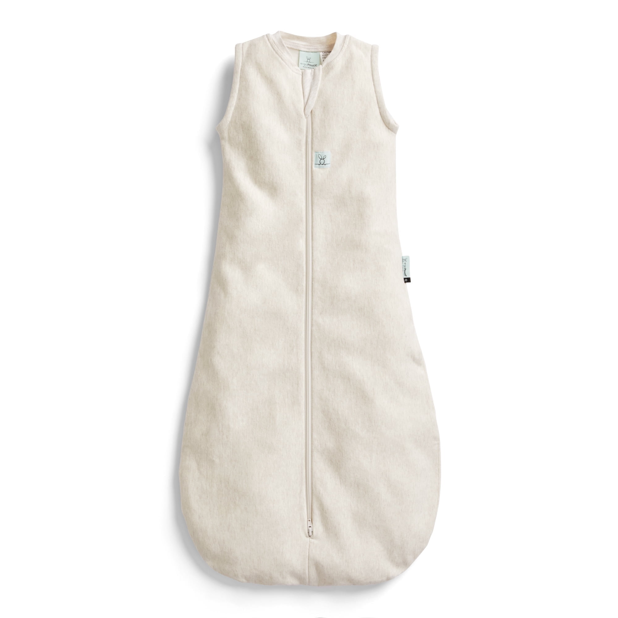 ergoPouch 0.2 Tog Jersey Sleeping Bag - Organic Cotton Baby Sleeping Bag, Made of Soft & Breathable Material for Peaceful Night's Sleep – Baby Wearable Blanket (Oatmeal Marle, 3-12 months)