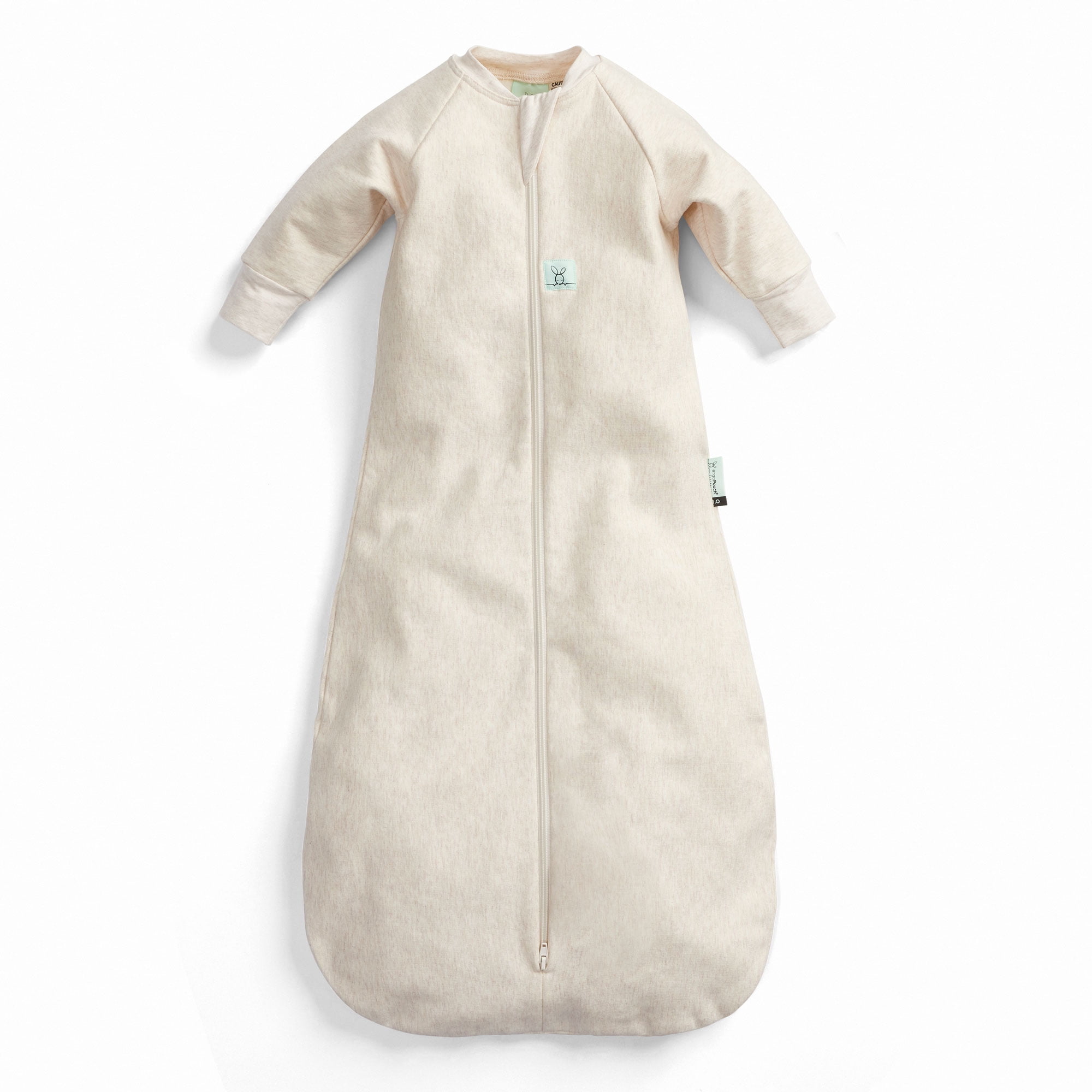ergoPouch 1.0 Tog Jersey Sleeping Bag - Organic Cotton Baby Sleeping Bag, Made of Soft & Breathable Material for Peaceful Night's Sleep – Baby Wearable Blanket (Oatmeal Marle, 3-12 months)