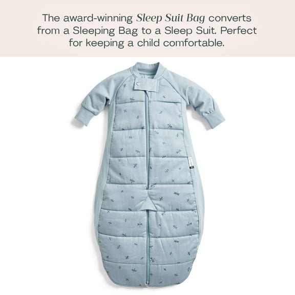 ergoPouch 2.5 TOG Baby Sleep Sack – 100% Organic Cotton Baby Sleep Suit Bag for Cozy Baby’s Night – Our Sleeping Bag for Kids converts to Sleep Suit with Legs, Baby Blanket (Dragonflies, 2-4 years)