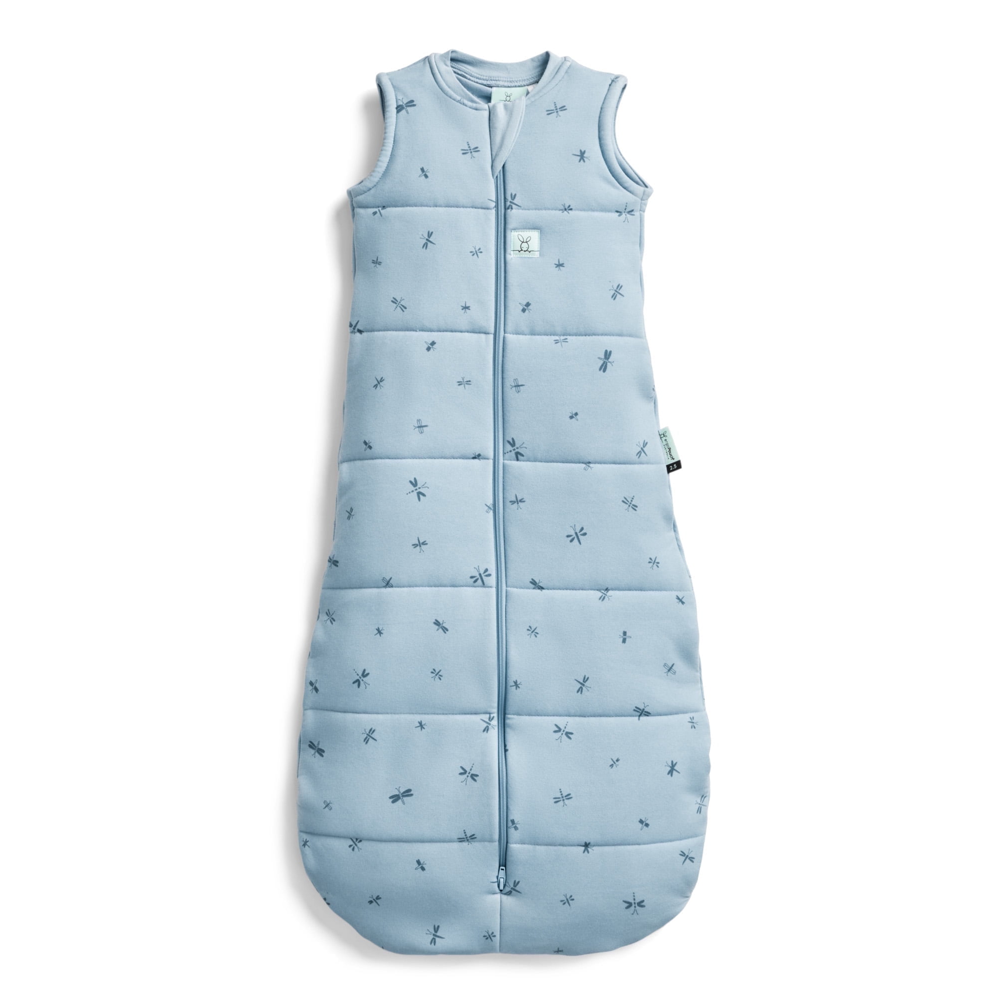 ergoPouch 2.5 Tog Jersey Sleeping Bag - Organic Cotton Baby Sleeping Bag, Made of Soft & Breathable Material for Peaceful Night's Sleep – Baby Wearable Blanket (Dragonflies, 8-24 months)