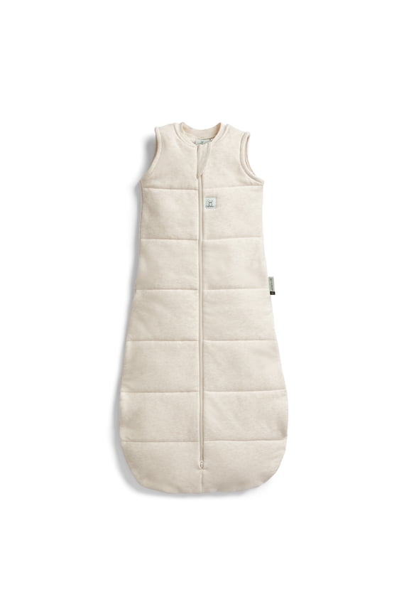 2.5 Tog Jersey Sleeping Bag - Organic Cotton Baby Sleeping Bag, Made of Soft & Breathable Material for Peaceful Night's Sleep – Baby Wearable Blanket (Oatmeal Marle, 3-12 months)