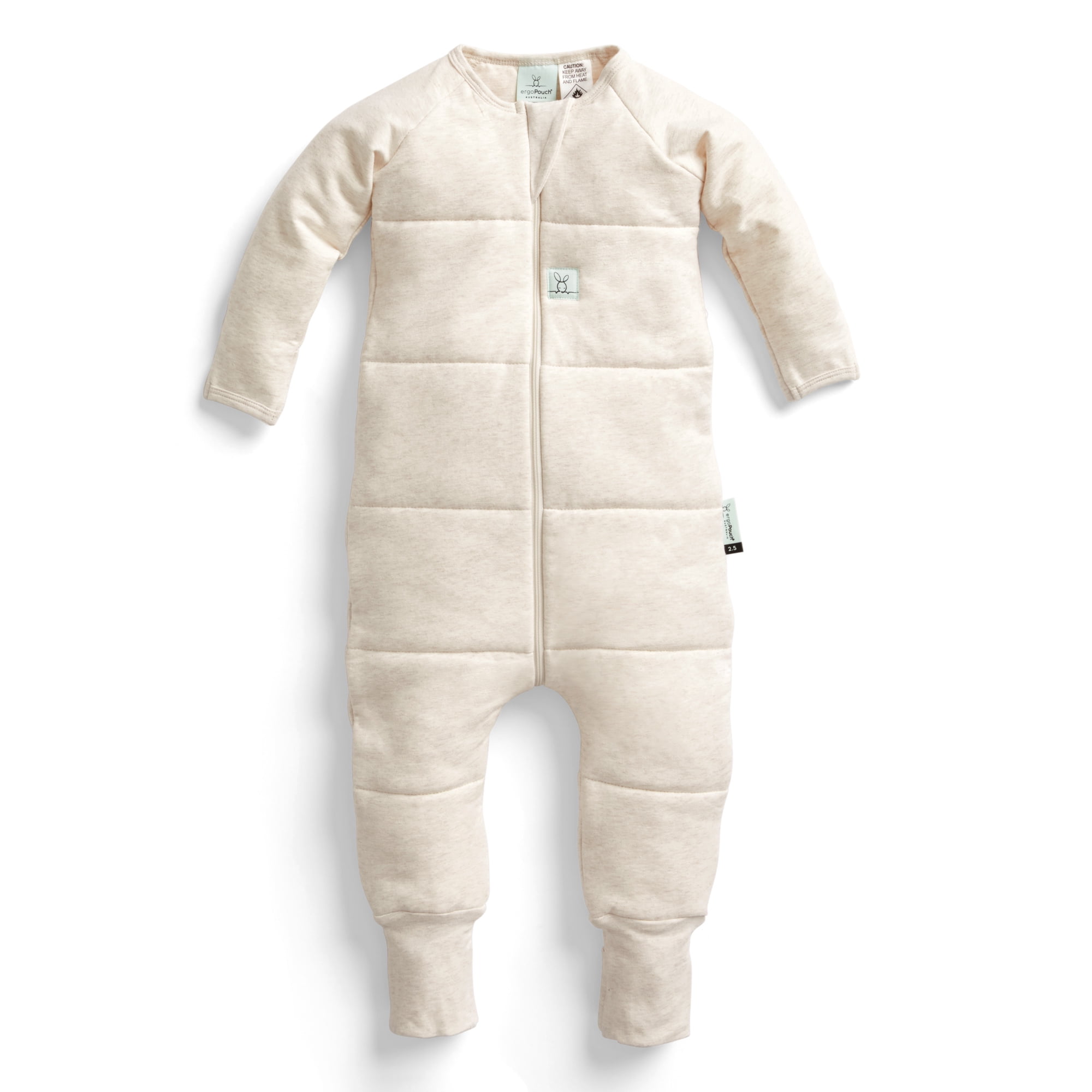 ergoPouch 3.5 TOG Sleeping Onesies For Baby Girl and Baby Boy - Baby Onesies for Easy Diaper Changes - Baby Girl Onesies Made with Breathable Materials (12-24 Months, Oatmeal Marle)