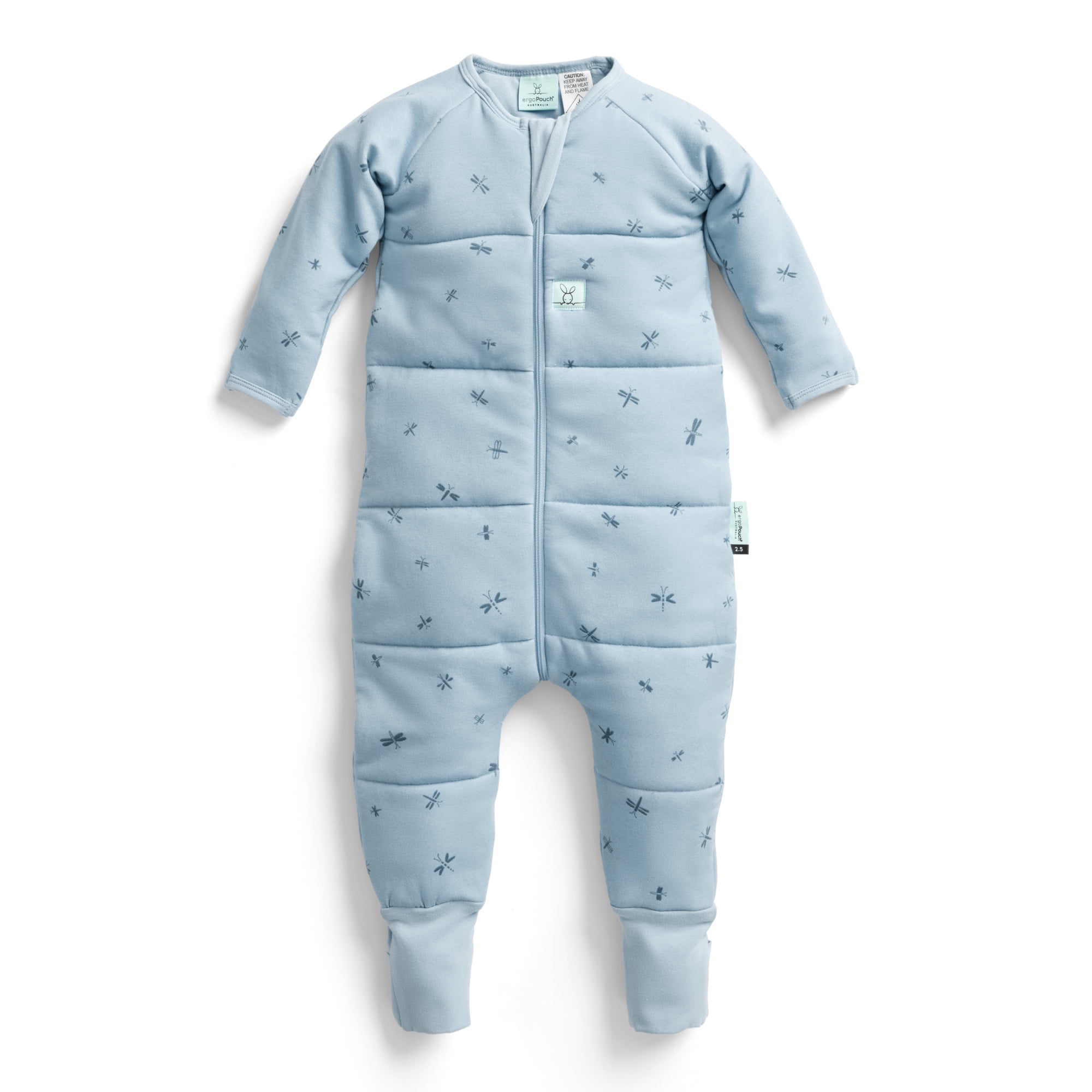 ergoPouch 3.5 TOG Sleeping Onesies For Baby Girl and Baby Boy - Baby Onesies for Easy Diaper Changes - Baby Girl Onesies Made with Breathable Materials (6-12 Months, Dragonflies)