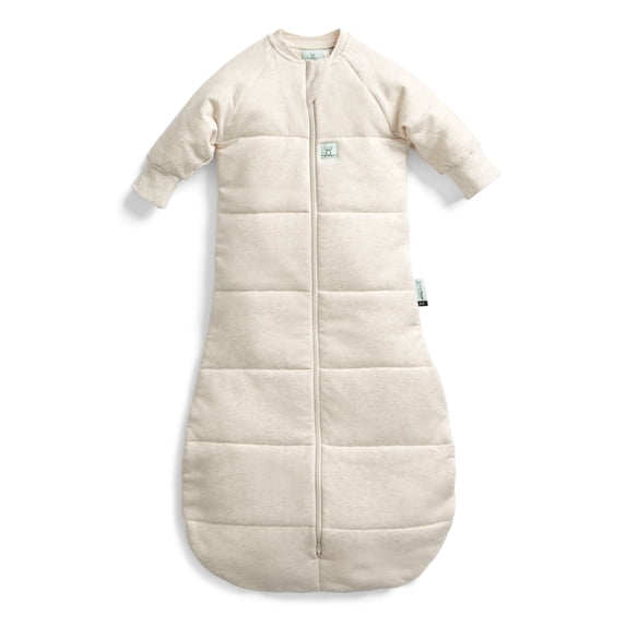 ergoPouch 3.5 Tog Jersey Sleeping Bag - Organic Cotton Baby Sleeping Bag, Made of Soft & Breathable Material for Peaceful Night's Sleep – Baby Wearable Blanket (Oatmeal Marle, 3-12 months)